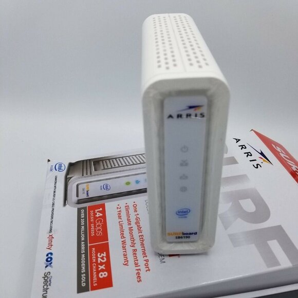 ARRIS Surfboard SB6190 DOCSIS 3.0 Cable Modem, White - 1.4 GBPs - Picture 2 of 9